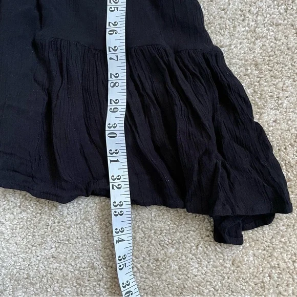 Free People Crazy For Love Dress Black Embroidered Beaded V-Neck Women’s Small - Picture 9 of 10